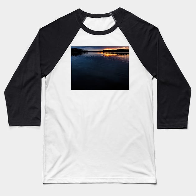 sunset Baseball T-Shirt by inphocus